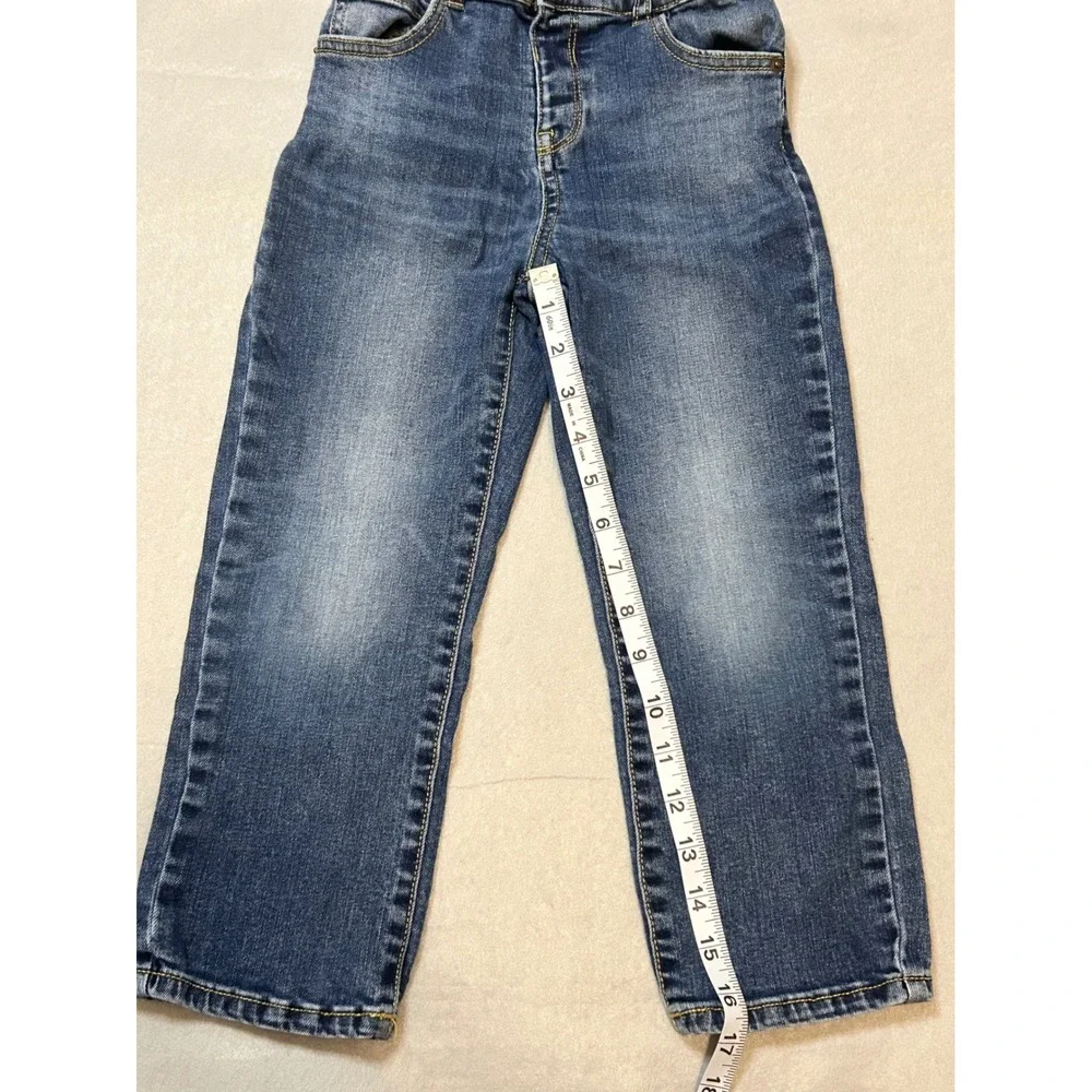 The Childrens Place Boys Relaxed Fit Straight Leg Jeans Medium Wash Blue 5T